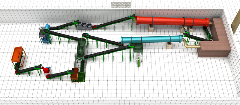 chicken manure fertilizer pellet production line