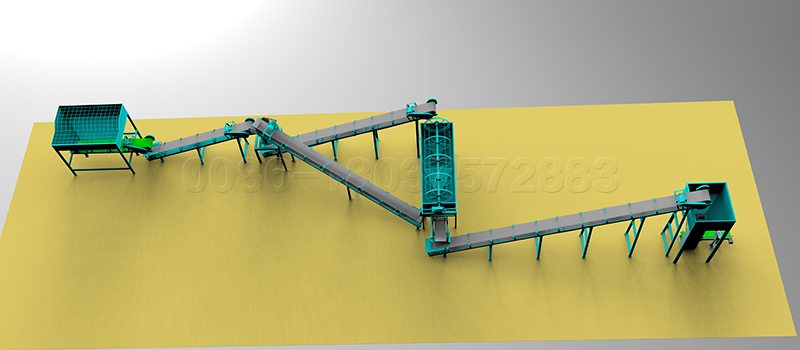 powdery cow dung fertilizer production line